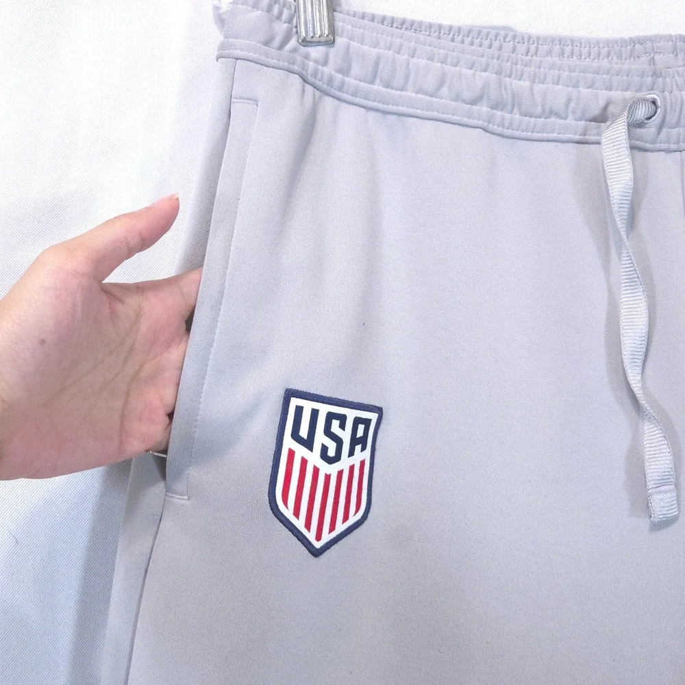 Nike USWNT Dri-FIT Soccer Training Joggers Pants Womens L Gray DO6507-050